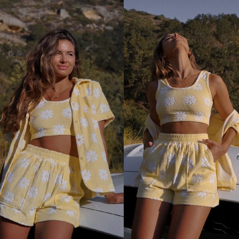 COPY - Yllw the Label Salty Terry Three-Piece Set in Oops-a-Daisy Print Large N…